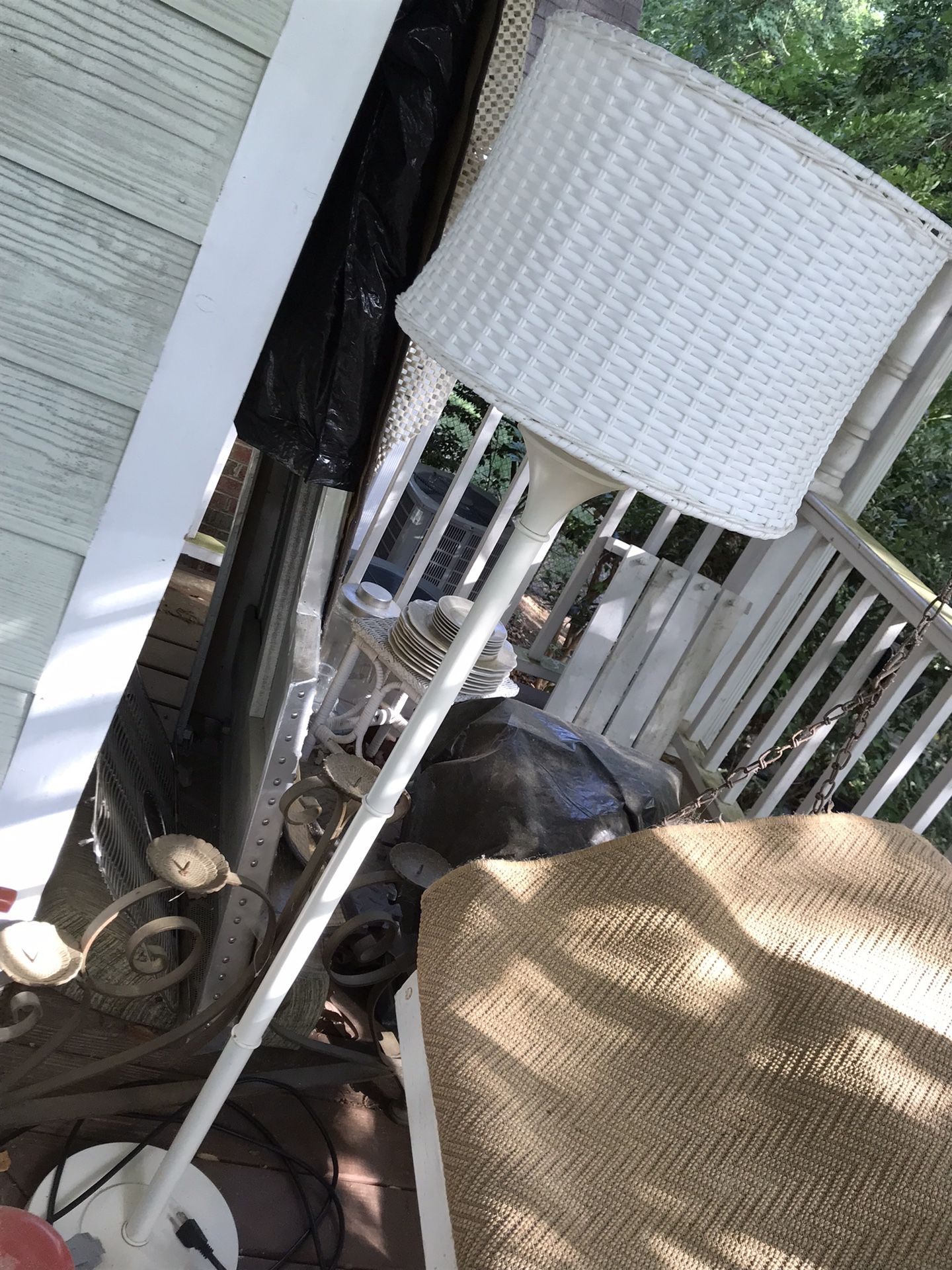 Vintage Indoor / Outdoor White Floor Lamp