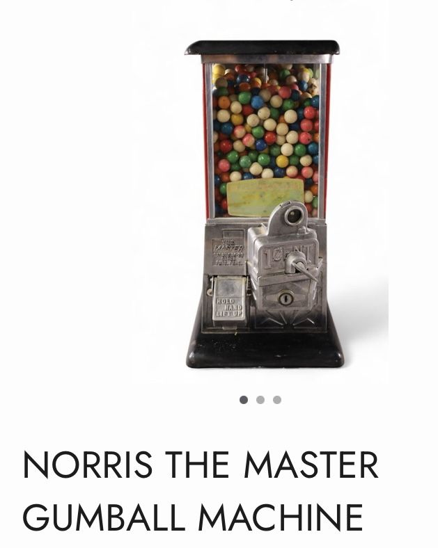 1923 Norris The Master Gumball Machine
