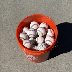 50 Leather Baseballs in new Home Depot Bucket $80