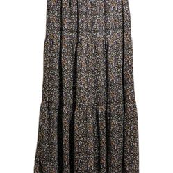 Madewell Womens Skirt Tiered Maxi With Elastic Waistband  Folktale Paisley Size Small 