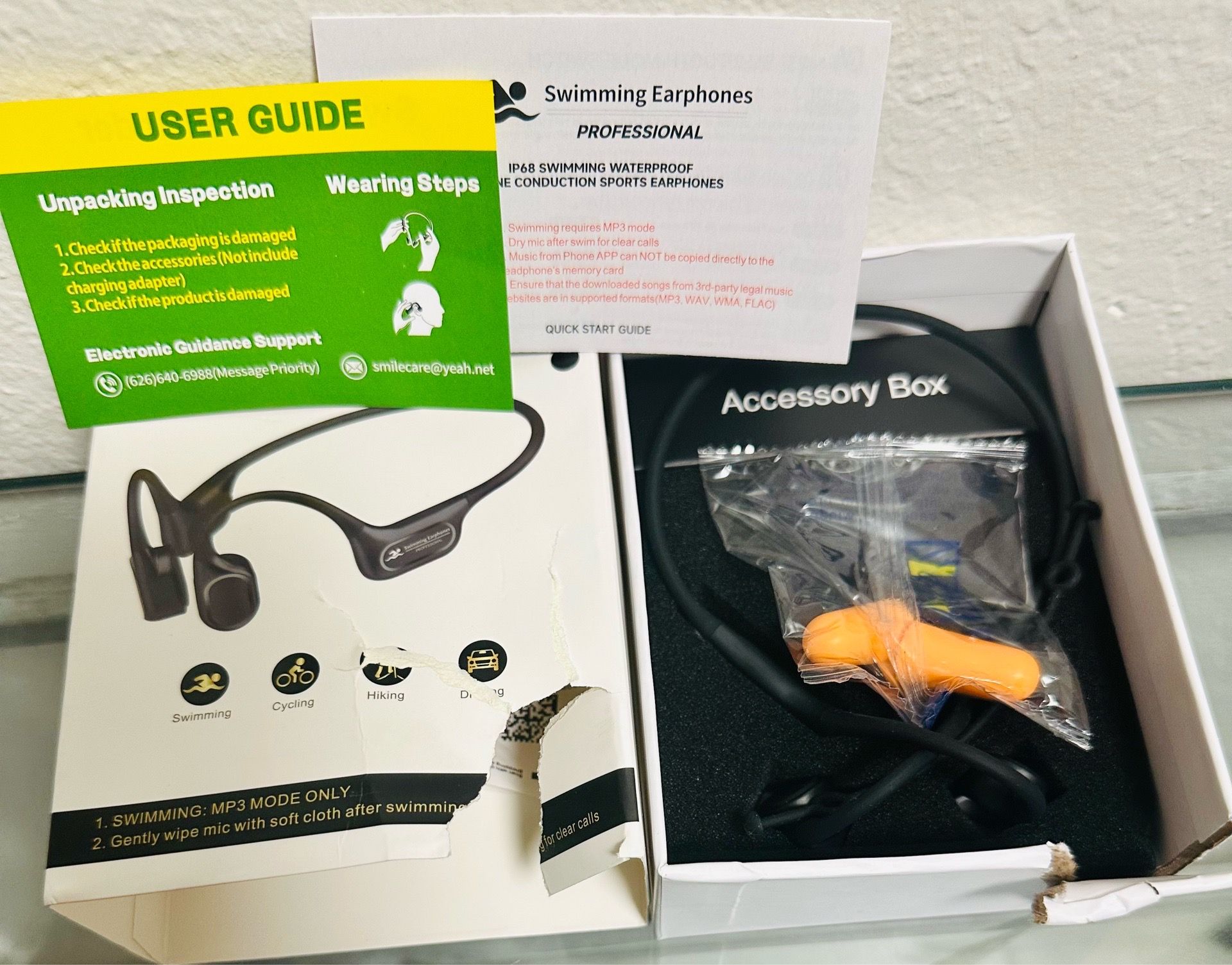 Open Ear Swimming Bone Conduction Headphones