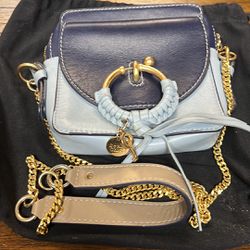 See by Chloe- Mini Joan Leather Hobo Bag, Persian Blue