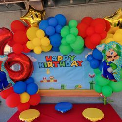 Super Mario inspired backdrop