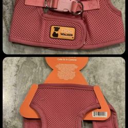 PINK Mesh Body Harness M Vest Pet Dog Walker new step-in Medium
