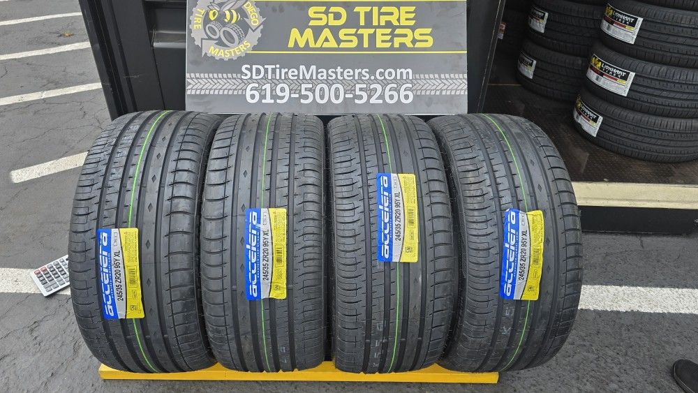 4 NEW TIRES 245/35/20 ACELERA radial Warranty $368 PLUS TAX All 4 Installed
