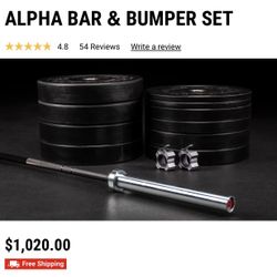 Rogue Bumper Plate and Bar Set