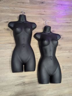 Black Female Torso Mannequin Forms Set of 2
