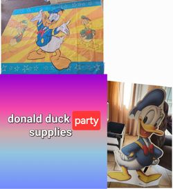 Hello i am selling a package of Donald duck party supplies,  everything was only used one time for my sons party and is in great condition.  Price is