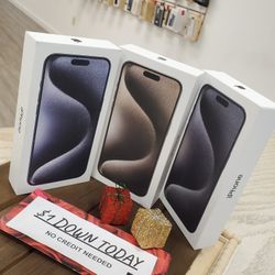 Apple IPhone 15 Pro Max Unlocked For All New - $1 Down Today - NO CREDIT Needed
