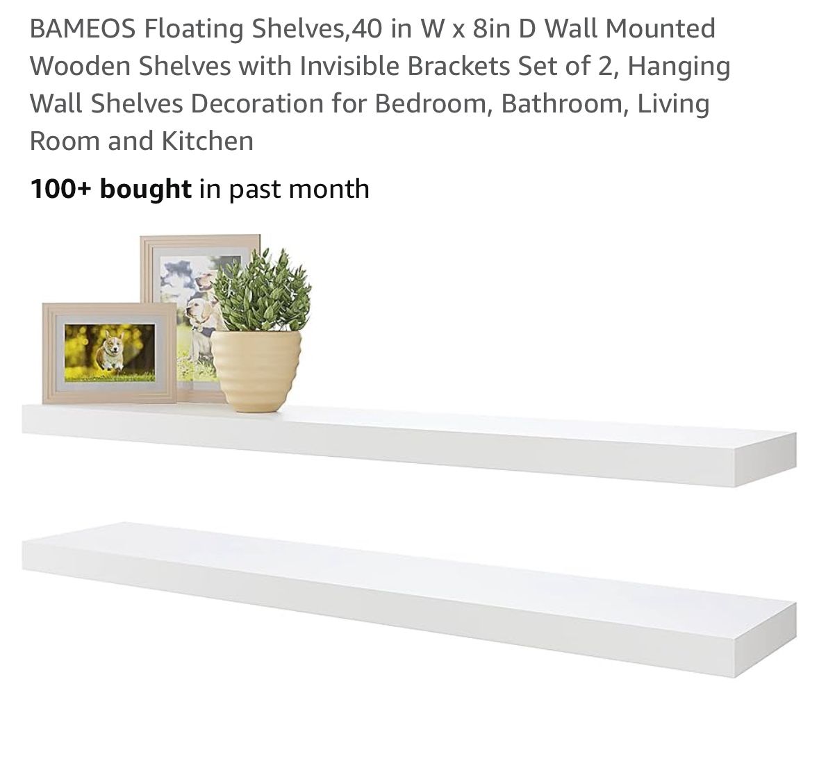 White Floating Display Shelves