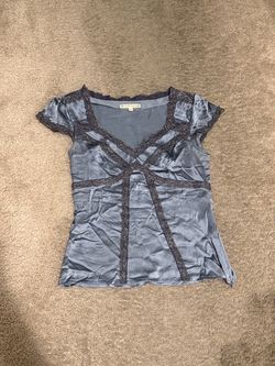 Nanette Lepore blue silk blouse 🩵
