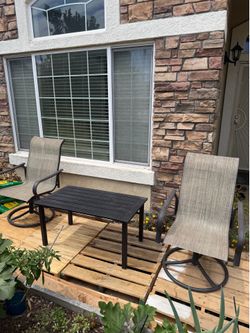 Outdoor Furniture Set 6 Chairs 1 Table