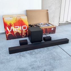 New in box $140 VIZIO V-Series 5.1 Home Theater Sound Bar Dolby Audio, Bluetooth, Wireless Subwoofer, Remote Control (V51x-J6)