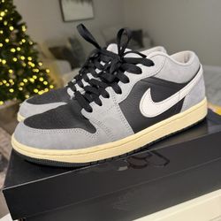 Jordan Air Jordan 1 Low SE Light Smoke Grey/Black/Sail Size 8 Men