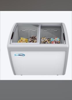🆕️KoolMore 50 in. Display Ice Cream Freezer 12-cu ft Chest Manual Commercial Freezer in White