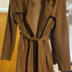 Women’s Suede Wrap Coat 