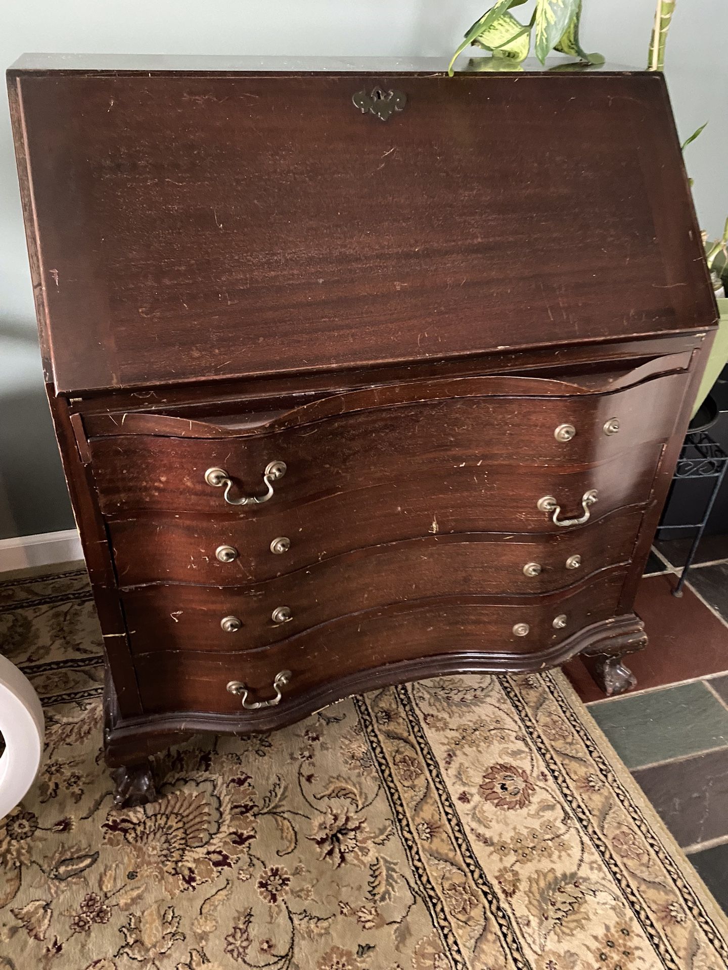 Mahogany Secretary Desk (2) Each Sold Separately 