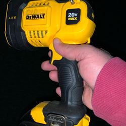 Dewalt flashlight super bright white and red light with battery combo $100