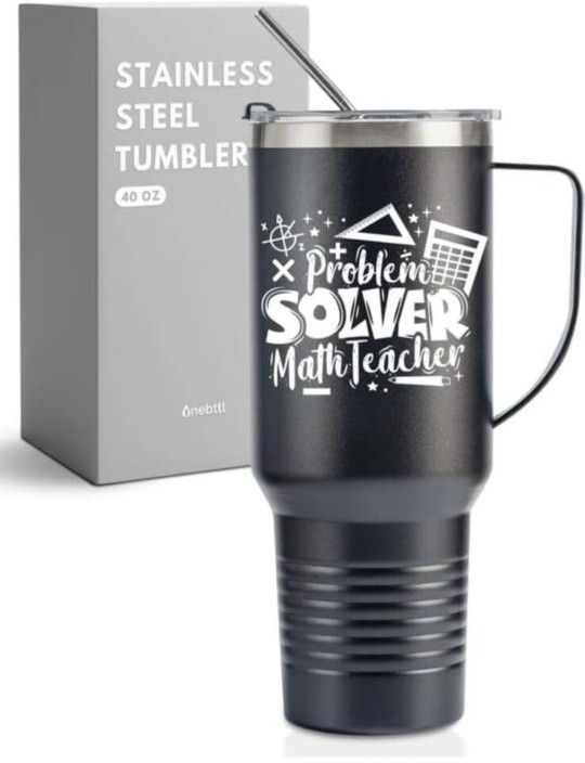New. Problem Solver Math Teacher 40 OZ Mug