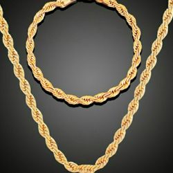(Shipped Only)16-30 Inch 2Pc/Set 3mm Long Rope Chain