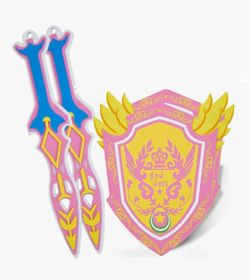Kids Toy Swords and Shields Foam Play Sword and Shield for Kids Dress Up and Costumes

1 shield, 1 pack of gems, 2 swords