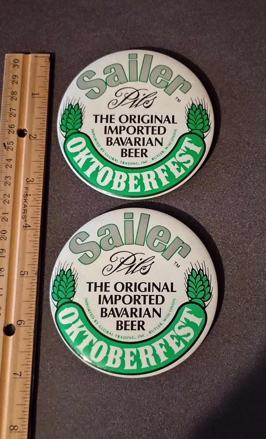 Sailer Pubs Bavarian Beer Octoberfest Collectible Lapel Pin Button Pinback Lot Of 2 A-1