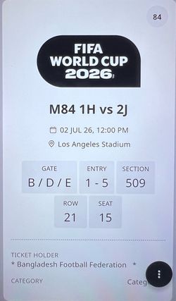 🏆 FIFA World Cup 2026 Ticket for Sale – Los Angeles