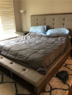 King size bed frame.