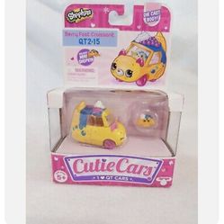 Shopkins Cutie Cars BERRY FAST CROISSANT QT2-15 w Mini Shopkin Die Cast Body NIB