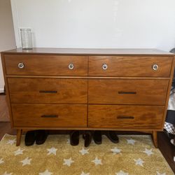 6 Drawer Midcentury Modern Style Dresser