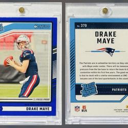 Drake Maye 2024 Donruss Press Proof Blue