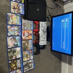 PS4 Pro 1TB + 2TB external storage + controllers + games + monitor( trade for xbox series s/x or 215$)