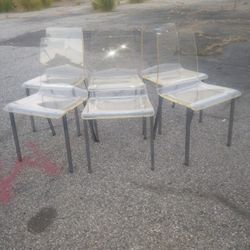 Set Of 6 Lucite MCM Chairs