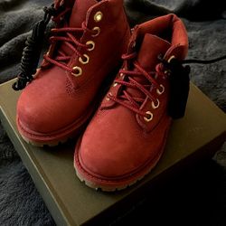 Timberland 6 Inch Premium Waterproof Boot 'Dark Red' Infants TB 0A42PR F41 NIB