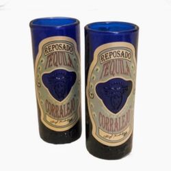 Set Of Two Reposado Tequila Corralejo  Shot Glasses