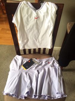 Nike Tennis Skirt & Tank (Lavender & white)