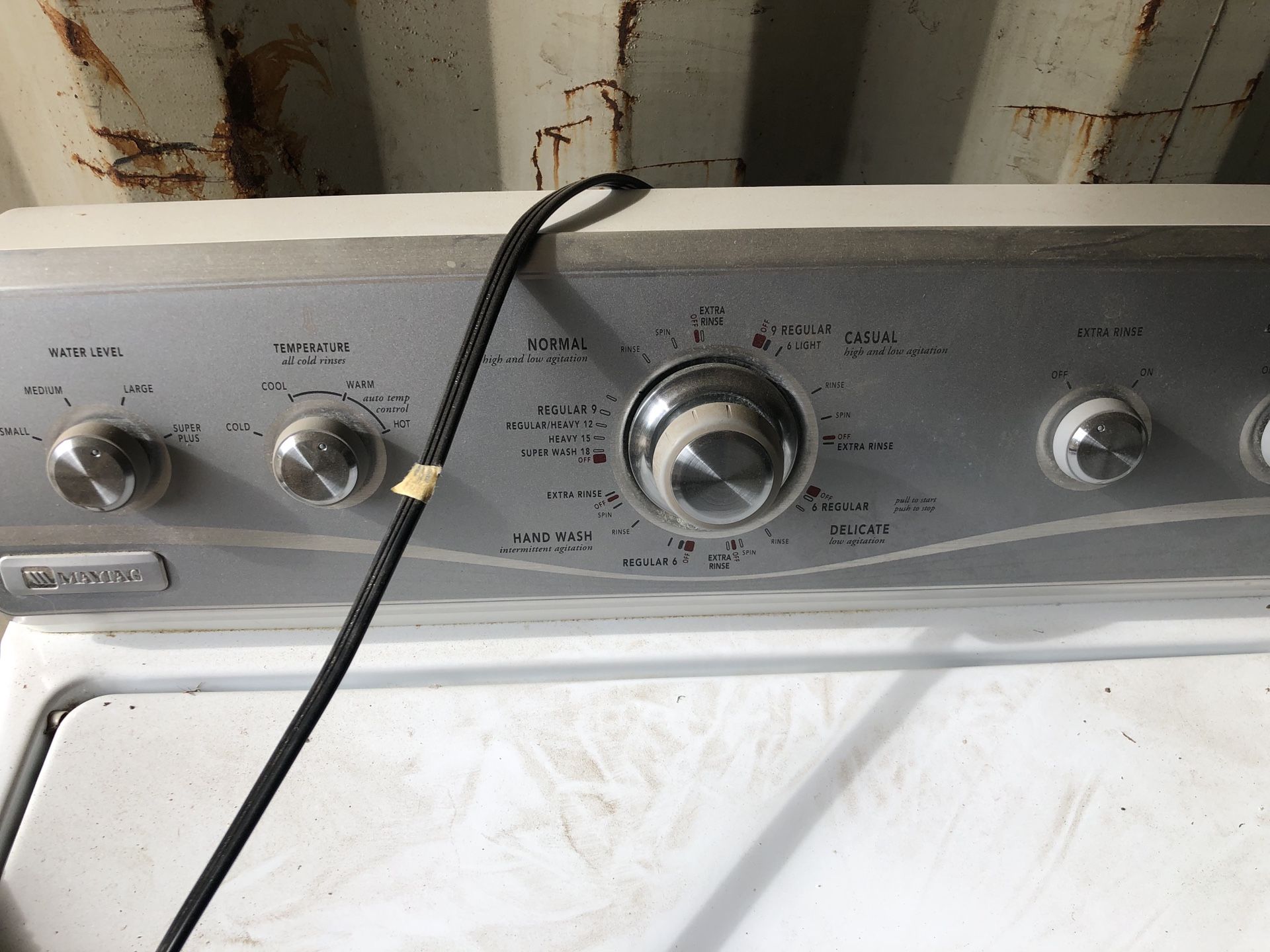 Maytag electric washer and electric dryer. Barley used 1 year. Moved
