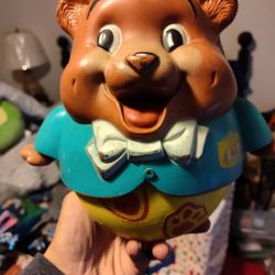 Vintage Bear Rolling Toy 1960s