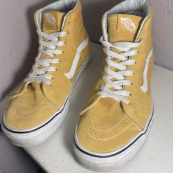 Vans high top yellow Skatebrand Shoe Men’s Size 7 women’s 8.5