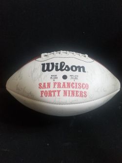 SF 49ers SB XXIX Champs team signed football