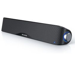 Computer Speakers, HiFi Sound Quality Computer Sound Bar, USB Powered PC Speakers, Bluetooth 5.0 and 3.5mm Aux-in Computer Speakers for Desktop, Lapto