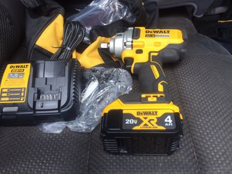 Dewalt brushless 20 v impact wrench 1/2 battery an charge
