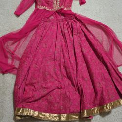 TULSA Pink Gold Indian Dress Outfit