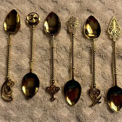 Gold Tone Collector Spoons