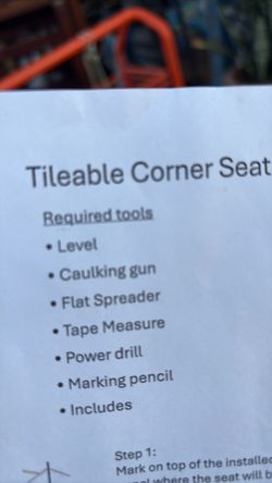 Tileable  corner seat