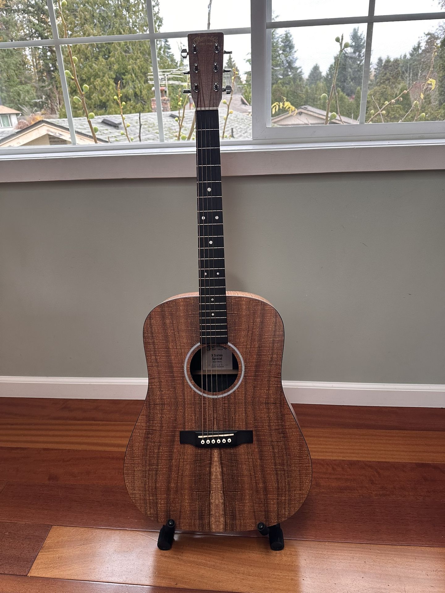 Martin D-x1E X Series Dreadnought Acoustic Electric Guitar Figured Koa