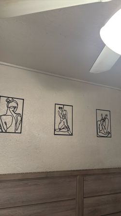 3 Pcs Metal Wall Art Minimalist