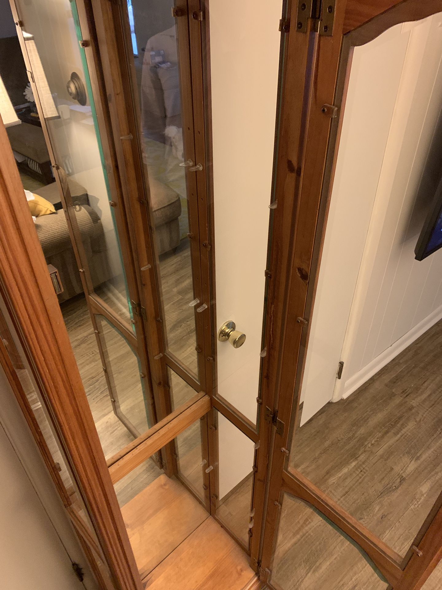 China Closet - Wood with Mirror and light