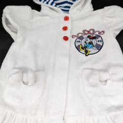 Disney Baby Girl Minnie Mouse Short Sleeve Cover Up with Hood. 
Size 18-24 months 