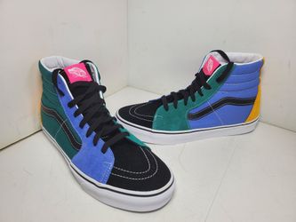 Vans Sk8 Hi Mix & Match - CADMIUM YELLOW/TIDEPOOL Mens SZ 10 90s Colors Neon